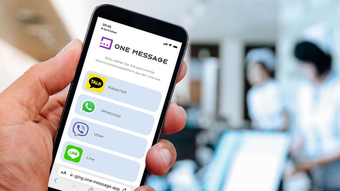 ONE MESSAGE Smartphone Kommunikationsplattform