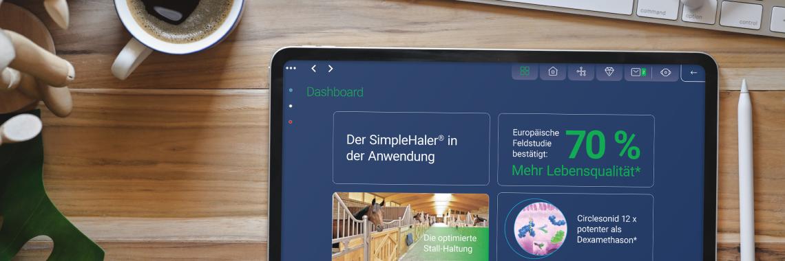 Dashboard auf Tablett