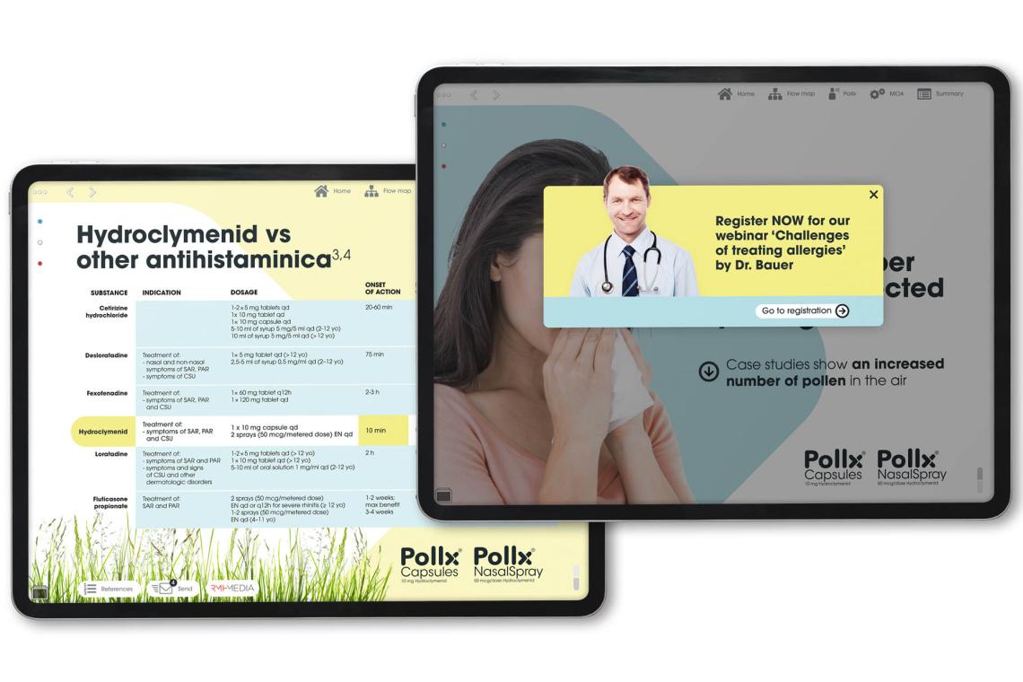 Popup on a tablet